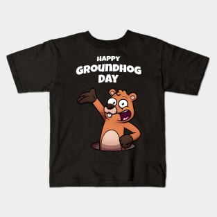 Happy Groundhog Day Kids T-Shirt